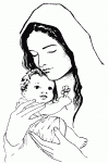 coloriages de madonnes