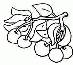coloriages de cerises