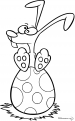 coloriage lapin sur oeuf de paques