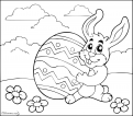 coloriage Oeuf et Lapin de Paques 12