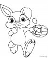 coloriage Oeuf et Lapinette de Paques 21