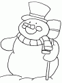 coloriage bonhomme de neige 05