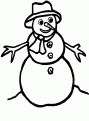 coloriage bonhomme de neige 02