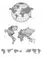 coloriage carte mappemonde 21