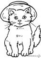 coloriage chat avec chapeau 24