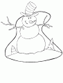 coloriage bonhomme de neige 01