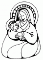 coloriage madonne 05