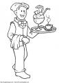 coloriage metier serveur 54