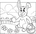 coloriage chasse au Oeuf de Paques 16