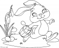 coloriage Oeuf et Lapin de Paques 13