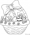 coloriage joli panier oeuf de paques