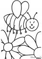 coloriage abeille fleur 28