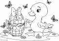 coloriage canard de Paques 3