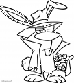 coloriage detective Lapin de Paques 23