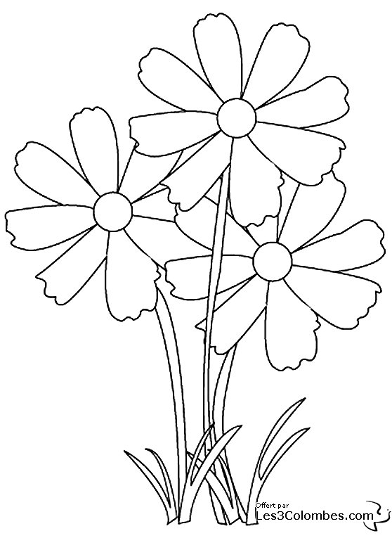 coloriage bouquet de fleur 36  Coloriage en ligne gratuit pour enfant