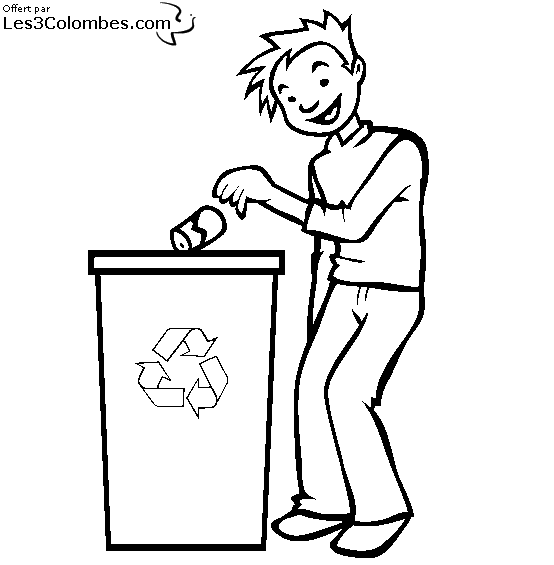 coloriage ecologie environnement recyclage 43  Coloriage en ligne