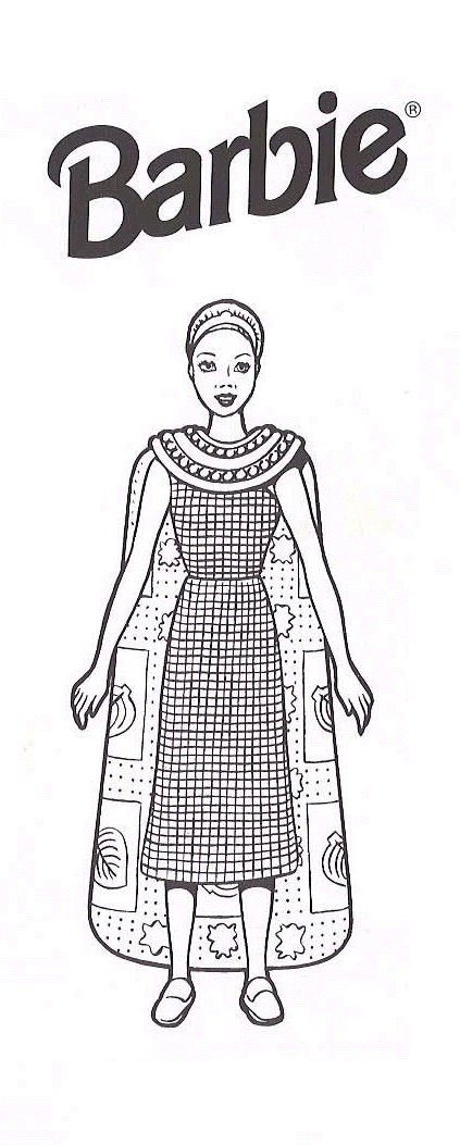 coloriage barbie 01  Coloriage en ligne gratuit pour enfant
