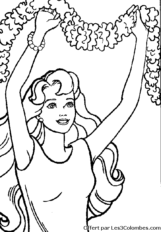 coloriage barbie 05  Coloriage en ligne gratuit pour enfant