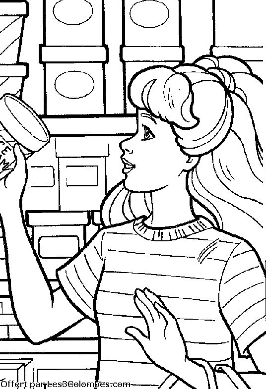 coloriage barbie 07