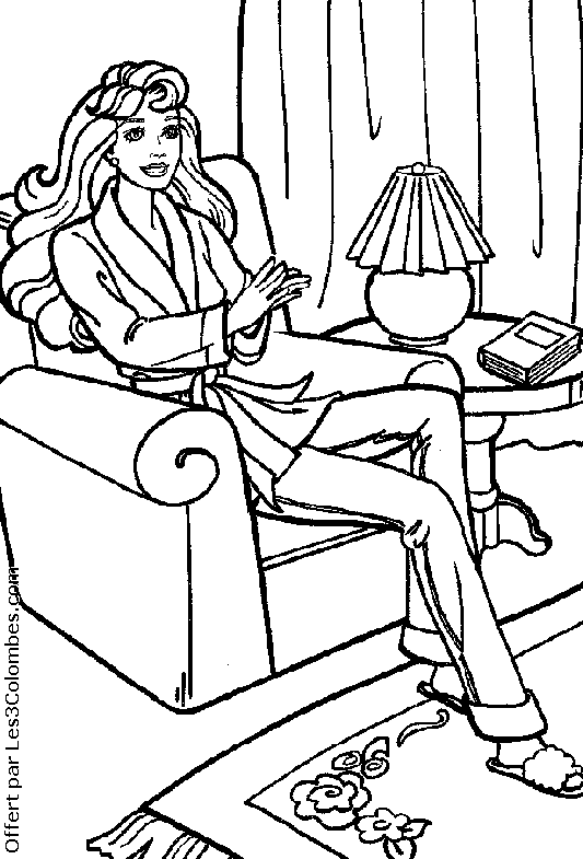 coloriage barbie 10  Coloriage en ligne gratuit pour enfant
