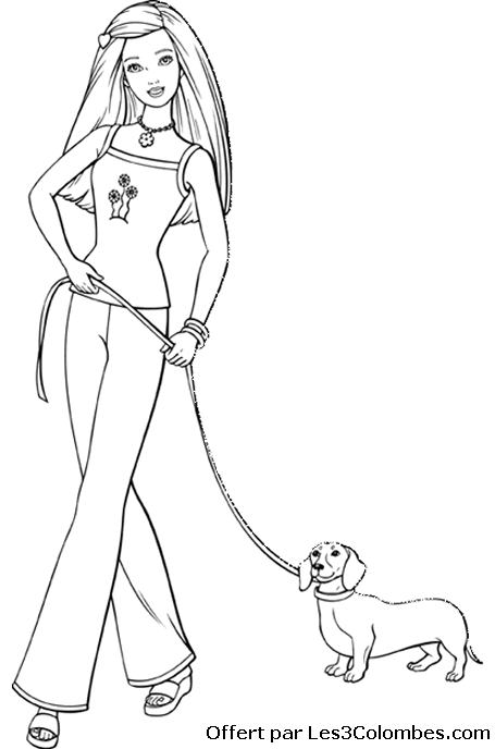 coloriage barbie 20  Coloriage en ligne gratuit pour enfant