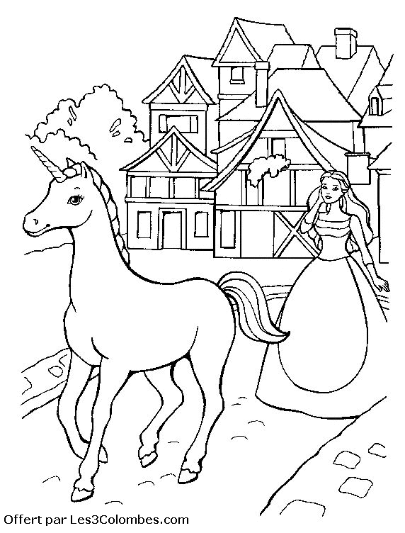 coloriage barbie 32