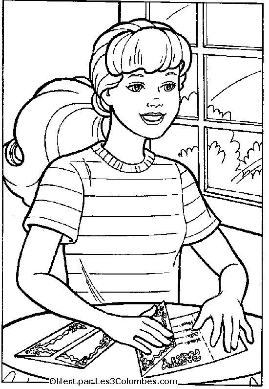 coloriage barbie 42