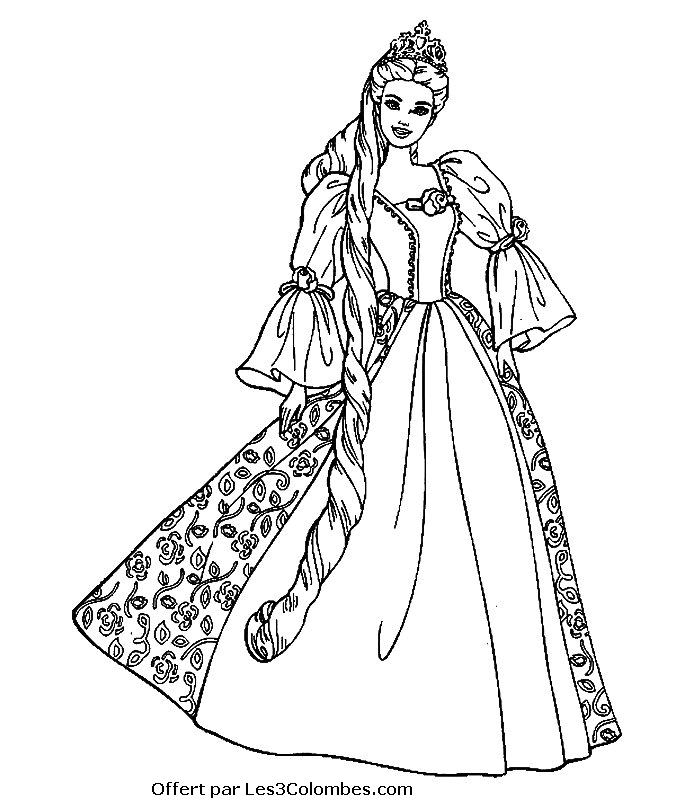 coloriage barbie 47