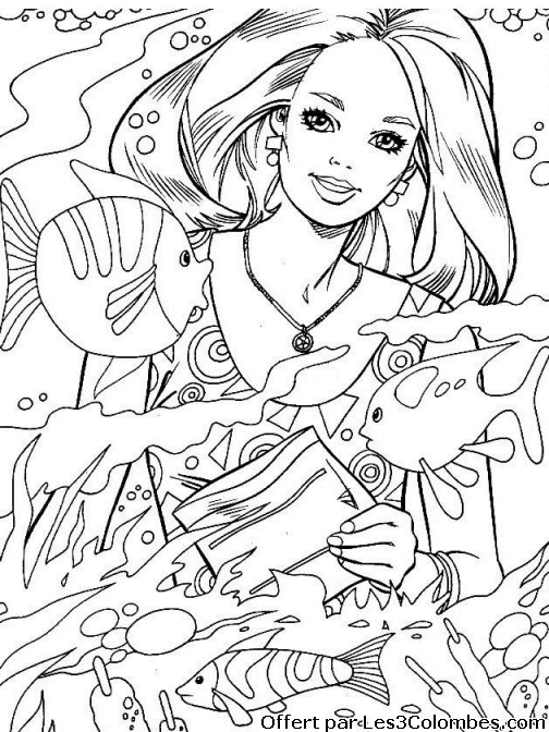 coloriage barbie 90