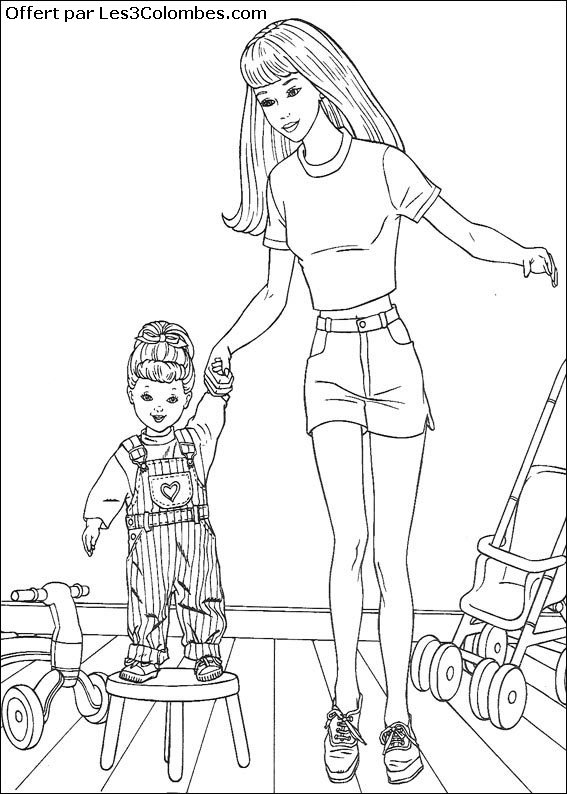 coloriage barbie 94  Coloriage en ligne gratuit pour enfant