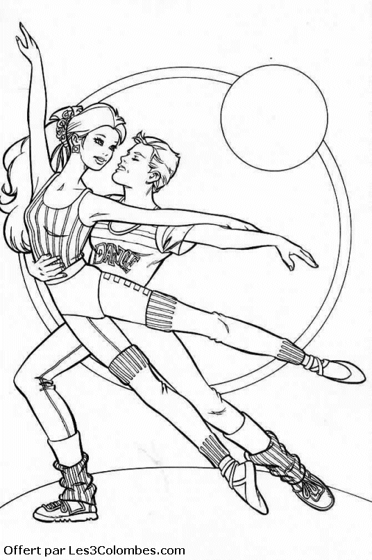 coloriage barbie ken danse 93  Coloriage en ligne gratuit pour enfant