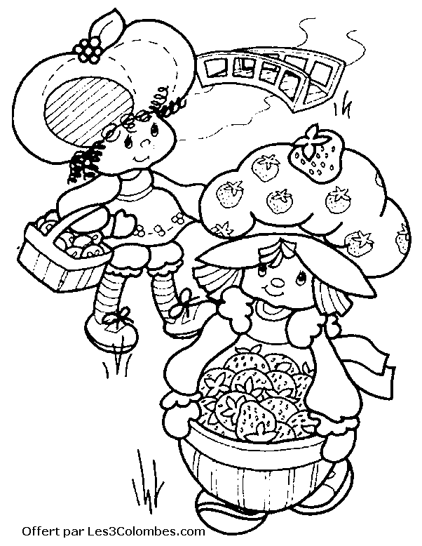 coloriage Charlotte aux fraises 23