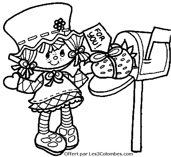 coloriage Charlotte aux fraises 25