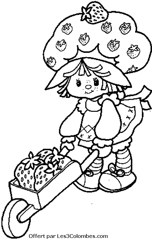 coloriage Charlotte aux fraises 34
