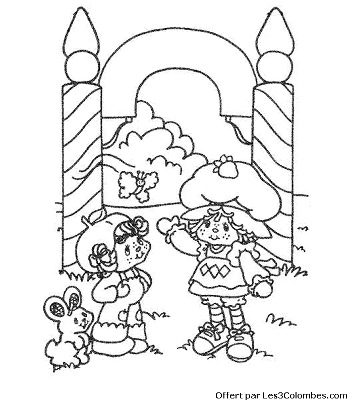coloriage Charlotte aux fraises 92