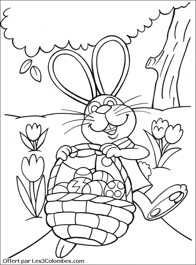 coloriagespaques068  Coloriage en ligne gratuit pour enfant