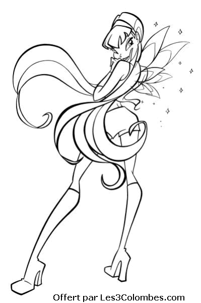 coloriage winx 126  Coloriage en ligne gratuit pour enfant
