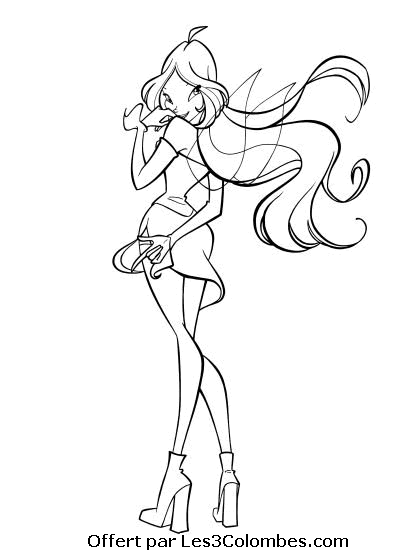 coloriage winx 138  Coloriage en ligne gratuit pour enfant