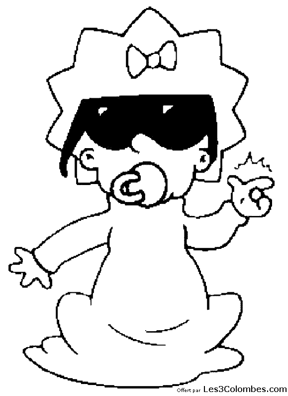 coloriage Maggie Simpson 18