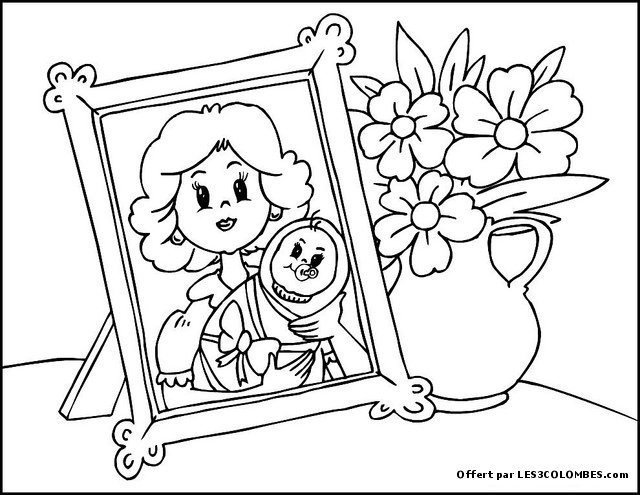 coloriage fete des mamans 4