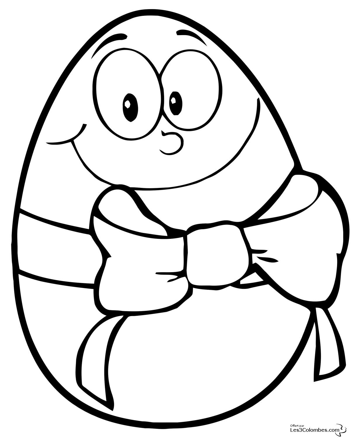 coloriage Oeuf Kinder de Paques 1