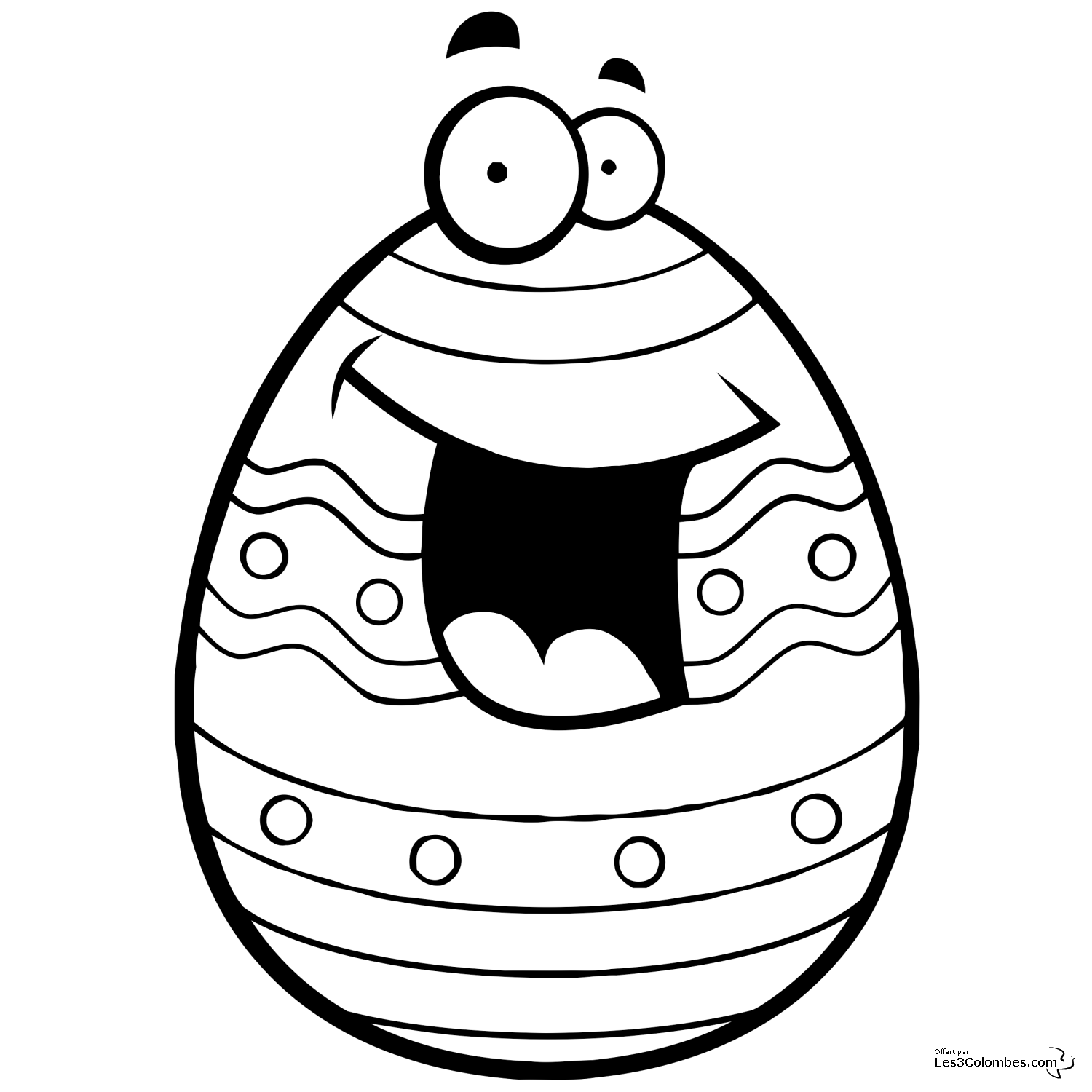 coloriage rigolo de Paques 2