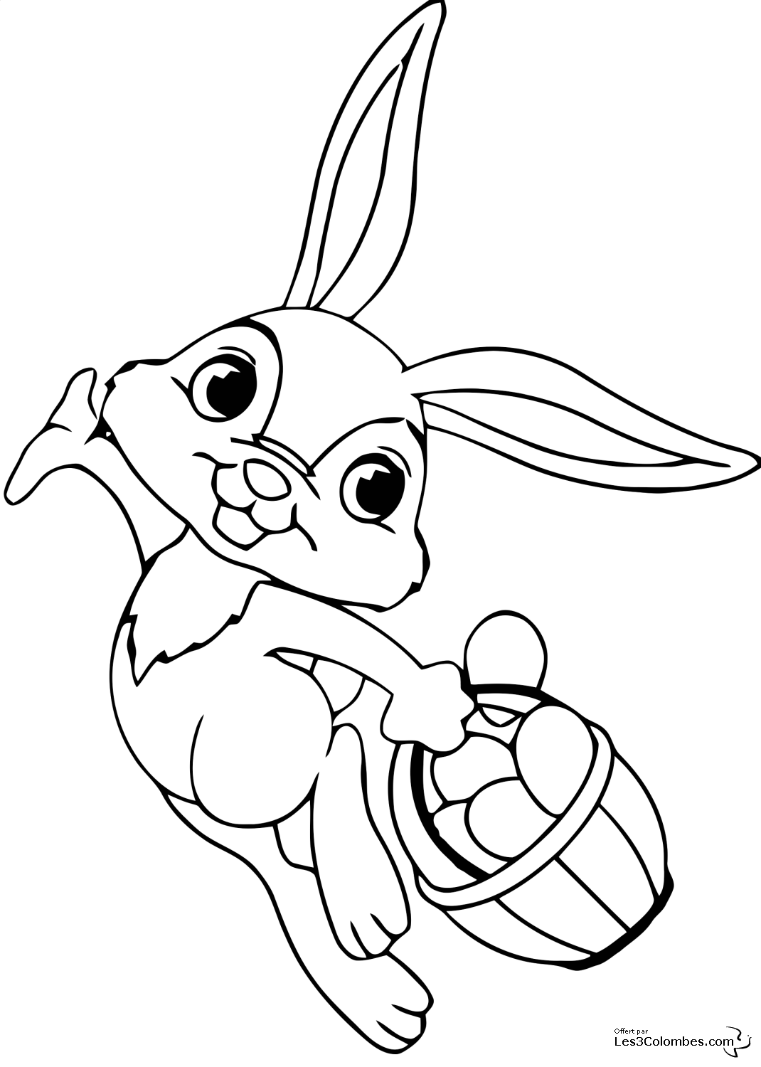 coloriage panier d Oeuf de Paques 3