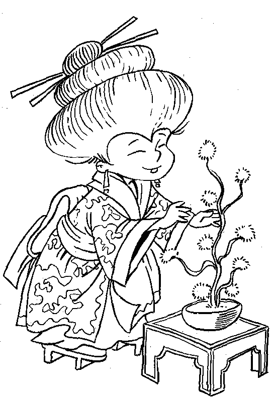 coloriage asiatique japonnais chinois 03