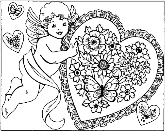 coloriage amour 08  Coloriage en ligne gratuit pour enfant