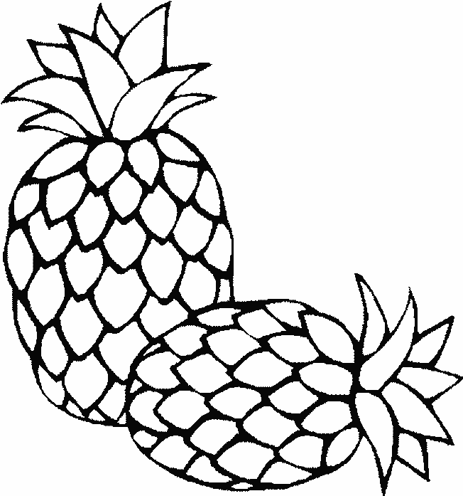 coloriage ananas 01