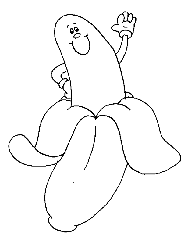 coloriage banane 01