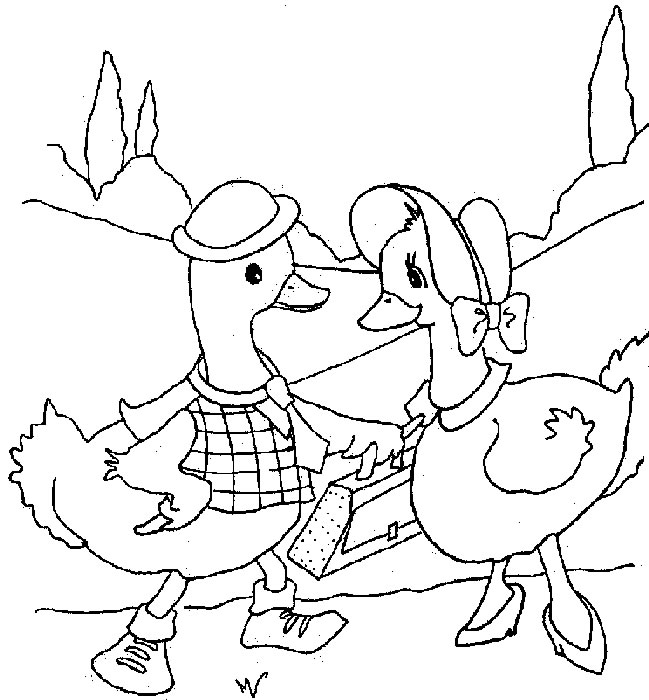 coloriage canard 02