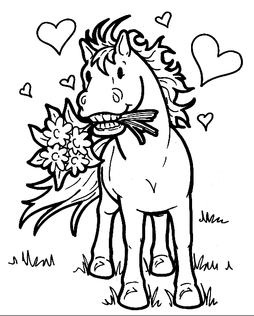 coloriage cheval 12  Coloriage en ligne gratuit pour enfant