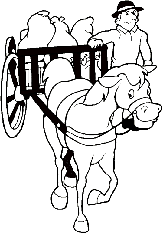 coloriage cheval 44
